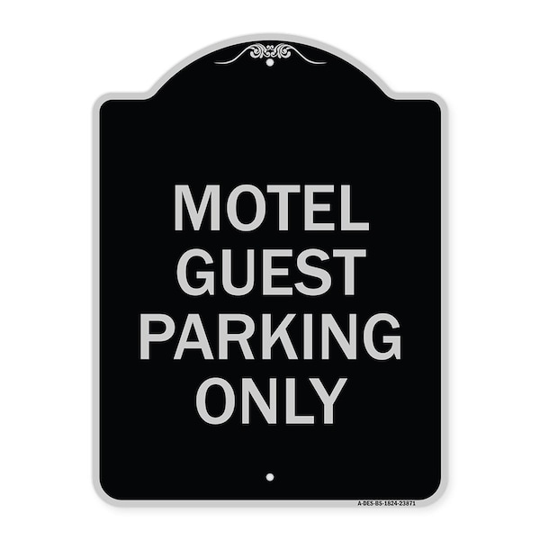 Signmission Motel Guest Parking Only Heavy-Gauge Aluminum Architectural Sign, 24" x 18", BS-1824-23871 A-DES-BS-1824-23871 - main